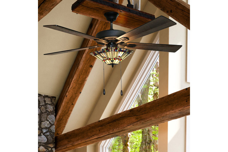 Ceiling fans with lights on sale for slanted ceilings